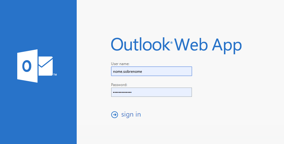 Outlook Web App - login