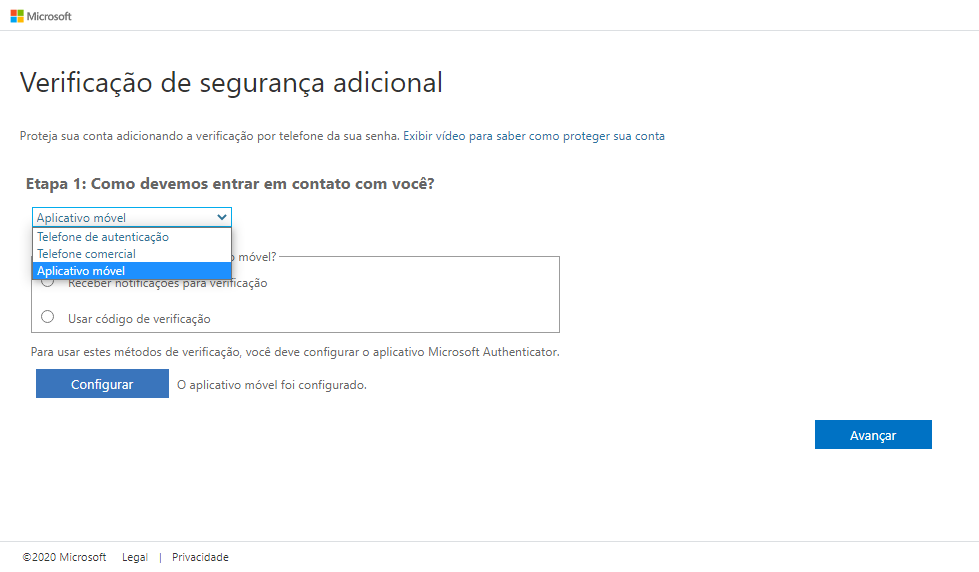 Minha Autenticação de Dois Fatores (ADF) via aplicativo