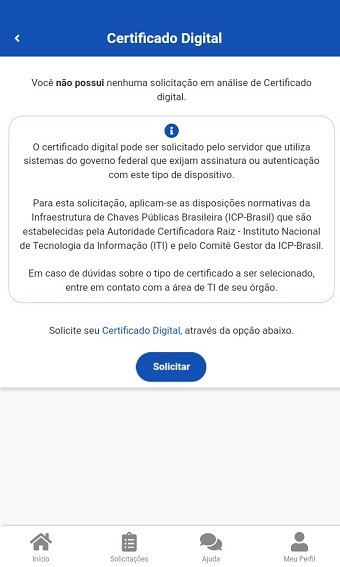 Token Solicitação