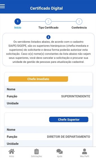 Token Solicitação