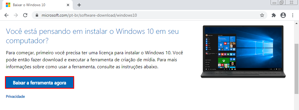 Download do Windows 10
